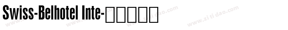 Swiss-Belhotel Inte字体转换